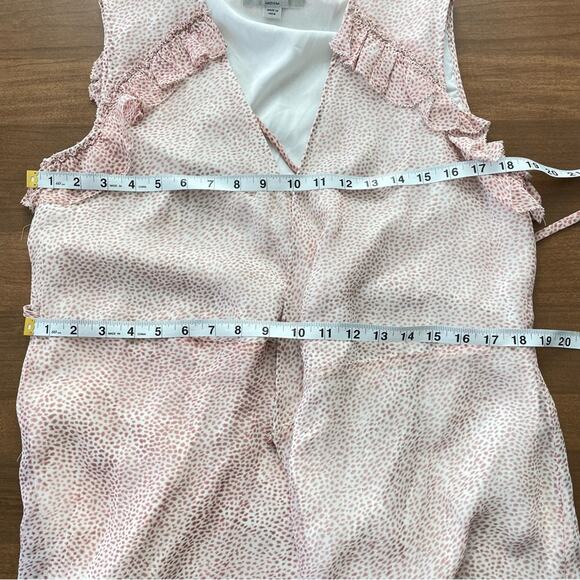 ALLSAINTS Women’s Priya Leox Dress Pink & White Polkadot Ruffle Wrap Flowy Light - Picture 8 of 10